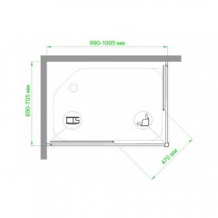Душевое ограждение Royal Bath RB7100HPD-T-BL