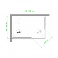 Душевое ограждение Royal Bath RB7105HPD-T-BL