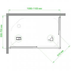 Душевое ограждение Royal Bath RB7110HPD-C-CH