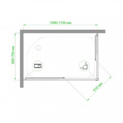 Душевое ограждение Royal Bath RB7110HPD-T-BL