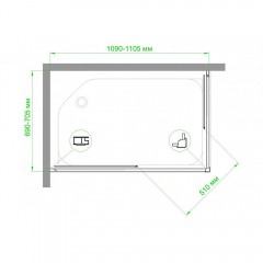 Душевое ограждение Royal Bath RB7110HPD-T-ST