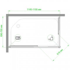 Душевое ограждение Royal Bath RB7115HPD-C