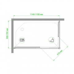 Душевое ограждение Royal Bath RB7115HPD-T-ST
