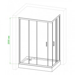 Душевое ограждение Royal Bath RB7120HPD-C-ST