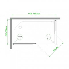Душевое ограждение Royal Bath RB7120HPD-C-ST