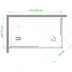 Душевое ограждение Royal Bath RB7120HPD-T-CH