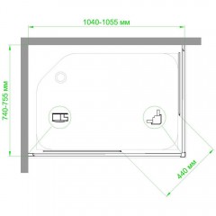 Душевое ограждение Royal Bath RB75105HPD-C