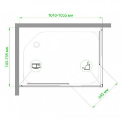 Душевое ограждение Royal Bath RB75105HPD-T-BL