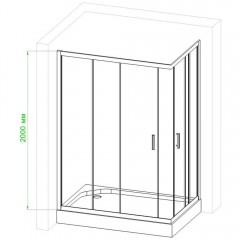 Душевое ограждение Royal Bath RB75105HPD-T-CH