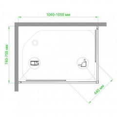 Душевое ограждение Royal Bath RB75105HPD-T-ST