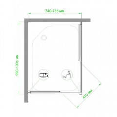Душевое ограждение Royal Bath RB7510HPD-T-BL