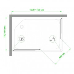 Душевое ограждение Royal Bath RB75110HPD-C-BL