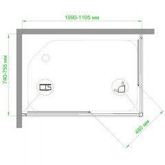Душевое ограждение Royal Bath RB75110HPD-C-CH