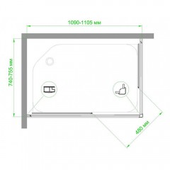 Душевое ограждение Royal Bath RB75110HPD-C-ST