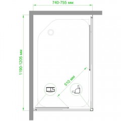 Душевое ограждение Royal Bath RB7512HPD-C-CH