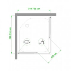 Душевое ограждение Royal Bath RB7585HPD-C-BL