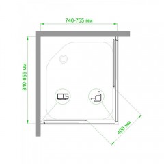 Душевое ограждение Royal Bath RB7585HPD-T-ST