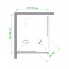 Душевое ограждение Royal Bath RB7590HPD-C-BL