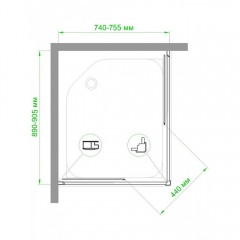 Душевое ограждение Royal Bath RB7590HPD-C-ST