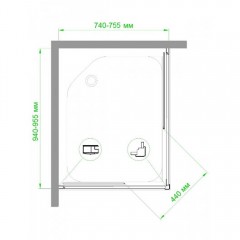 Душевое ограждение Royal Bath RB7595HPD-T-BL