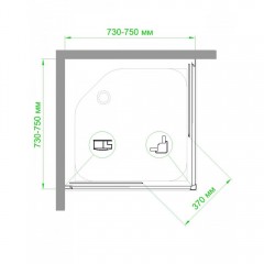 Душевое ограждение Royal Bath RB75HPD-C
