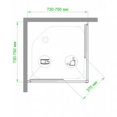 Душевое ограждение Royal Bath RB75HPD-T-BL