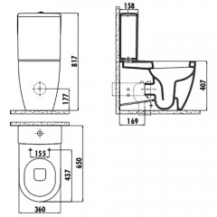 Унитаз Creavit Elegant EG360-11CB00E-0000