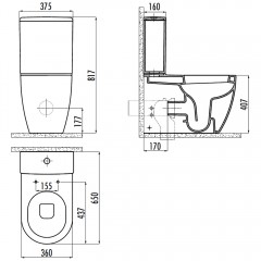 Унитаз Creavit Free FE360-11CB00E-0000