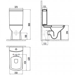 Унитаз Creavit Lara LR360-11SM00E-0000