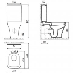 Унитаз Creavit Lidya LY360-11CB00E-0000