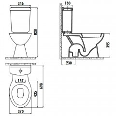 Унитаз Creavit Pitta PA300-11CB00E-0000