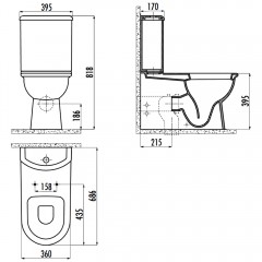 Унитаз Creavit Selin SL310-11CB00E-0000