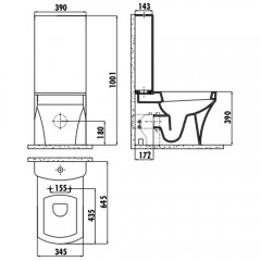 Унитаз Creavit Sorti SR310-00CB00E-0000 с функцией биде и смесителем
