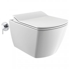 Унитаз подвесной Creavit Elegant EG321-00CB00E-0000 безободковый с функцией биде и смесителем