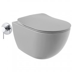 Унитаз подвесной Creavit Free FE322-00CG00E-0000 безободковый с функцией биде и смесителем