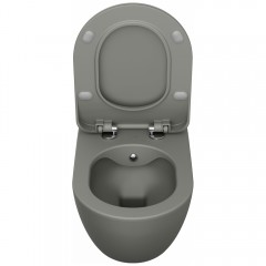 Унитаз подвесной Creavit Free FE322-00CG00E-0000 безободковый с функцией биде и смесителем