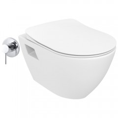Унитаз подвесной Creavit Terra TP329-00CB00E-0000 Duck безободковый с функцией биде и смесителем