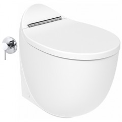 Унитаз приставной Creavit Foglia FG350-00CB00E-0000 безободковый с функцией биде и смесителем