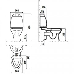 Унитаз Creavit Cocuk CK310-11CB00E-0000 детский