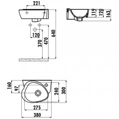 Раковина Creavit Cocuk CK035-00CB00E-0000 детская