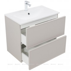 Тумба с раковиной Aquanet Арт 75 бежевый 00345812
