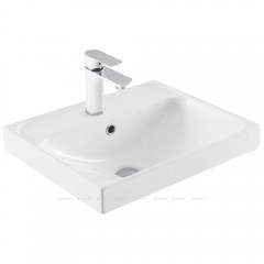 Тумба с раковиной Aquanet Слим 50 белый подвесная 00348175