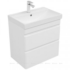 Тумба с раковиной Aquanet Слим 60 белый подвесная 00348177