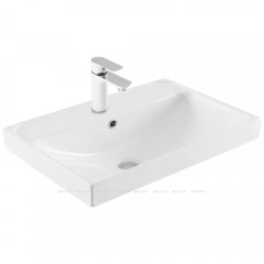 Тумба с раковиной Aquanet Слим 60 белый подвесная 00348177