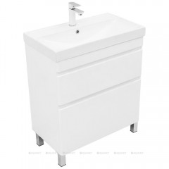 Тумба с раковиной Aquanet Слим 70 белый напольная 00348180
