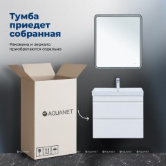 Тумба с раковиной Aquanet Слим 70 белый подвесная 00348179