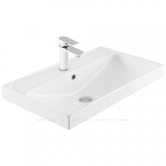 Тумба с раковиной Aquanet Слим 70 белый подвесная 00348179