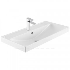 Тумба с раковиной Aquanet Слим 80 белый напольная 00348182