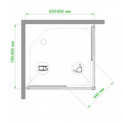 Душевое ограждение Royal Bath RB8085HPD-T-BL