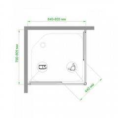 Душевое ограждение Royal Bath RB8085HPD-T-CH
